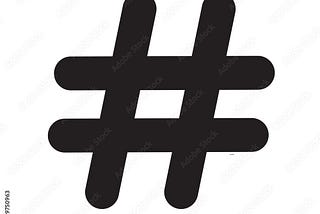 Hashtag sign