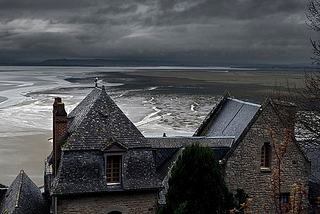 Stormy Sea, Mont Saint Michel, France