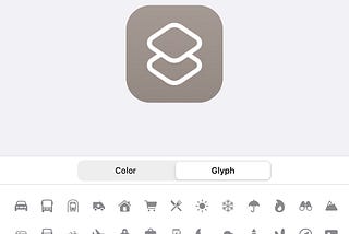 Different icons in Shortcuts