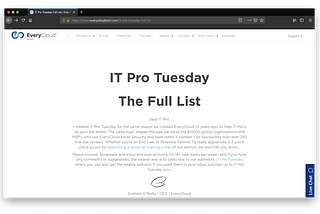 IT Pro Tuesday #34