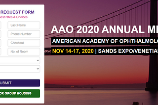 AAO 2020 — American Academy of Ophthalmology (AAO) Annual Meeting 2020