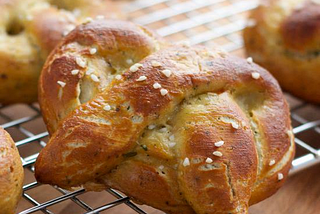 Garlic Parmesan Soft Pretzels