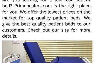 Patient Bed Price | Primehealers.com