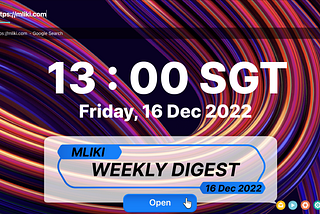 MLIKI — Weekly Digest 01