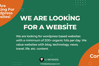 We Are Looking For Websites With Over 200 Hits Per Day