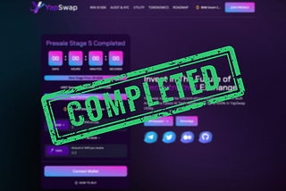 🚀 YapSwap Presale Stage 5 Completed 🎉🎉🎉