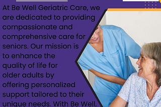 Best Hospital for Senior Citizen Care- Be Well Geriatric Care- Be Well Seniors G Card- Be Well Hospitals- Chennai