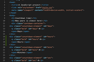 Countdown app with Vanilla JS