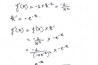 Sigmoid function derivative