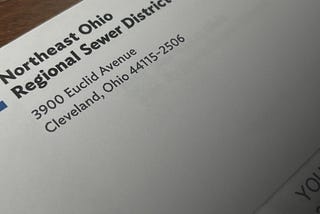 NEORSD envelope on a desk