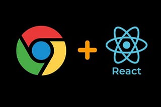 An image with chrome and react icon.