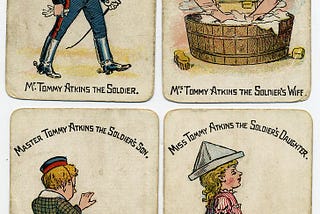 Victorian Happy Families card of Tommy Atkins the solider