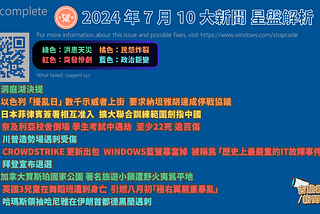 2024 年 ７ 月十大新聞 星盤解讀