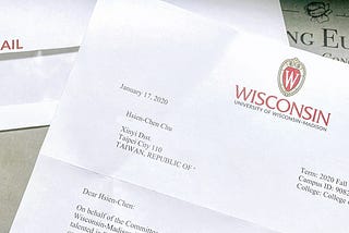 🔺 UW-Madison Fall 2020 Admission Letter