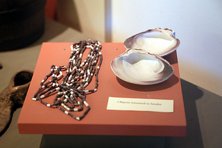 beads and shells on a table