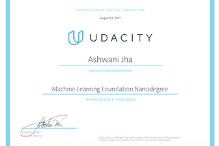 My experience with the Udacity Nanodegree: Machine Learning Foundations.