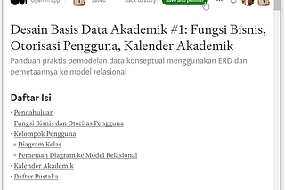 Cara Cepat Membuat Daftar Isi Artikel Medium