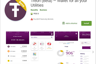 Treon Utilities Wallet — Prototype
