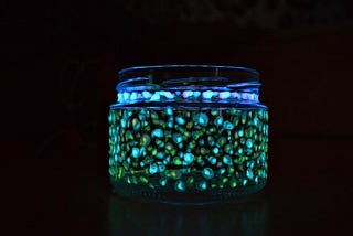 glow in the dark firefly mason jar