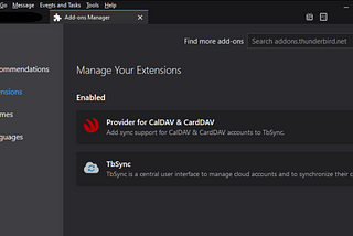 Sync Thunderbird with CalDav