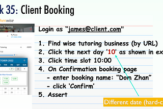 Selenium Workbook #35: Client Makes Booking
