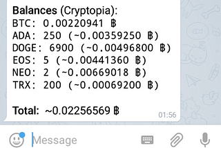 Cryptocurrency Portfolio