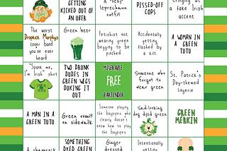 Your St. Patrick’s Day Bar-Crawl Bingo Card