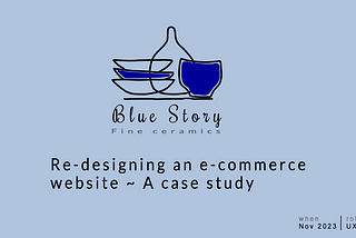 Case study : Re-designing an e-commerce website