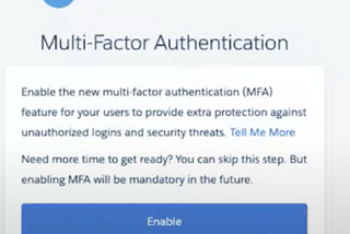 Steps by Step analysis on multifactor factor authentication on Marketing cloud