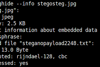 steghide info