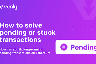 How to solve pending transactions on Ethereum