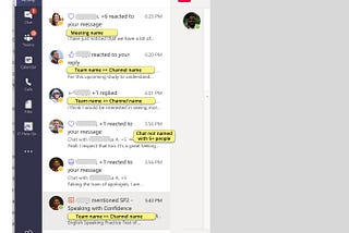 Information Architecture in Microsoft Teams — Part 1, Notifications