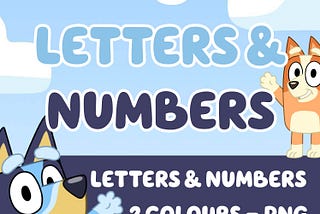 Bluey Inspired Font & PNG | Bluey Inspired Text