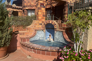 beautiful tile fountain