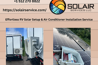 Effortless RV Solar Setup & Air Conditioner Installation Service by Solair service