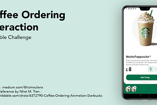 [Dribbble Challenge]  Coffee Ordering Animation