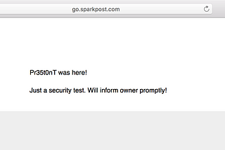 Subdomain takeover @ SparkPost