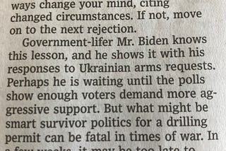 My short letter on Ukraine in the WSJ today.