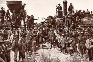 Golden Spike ceremony, 1869 transcontinental railroad completion, Promontory Summit