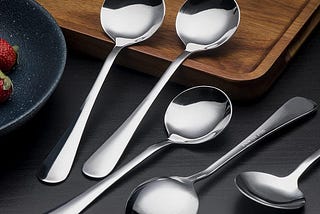 Enhance Your Dining Experience with the 8-Piece Premium Stainless Steel Soup Spoons Set