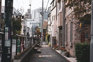 Alley in Tokyo, Japan.