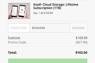 Up to 2.5TB storage space thanks Koofr lifetime deal with 40% discount.