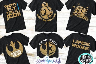 Star Wars SVG Shirt Galaxy Edge SVG Bundle DisneySVG Park Iron On Cricut Digital Shirt Cut File DXF Silhouette Star Wars 6 Design Bundle