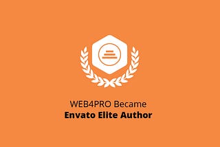 WEB4PRO Became Envato Elite Author