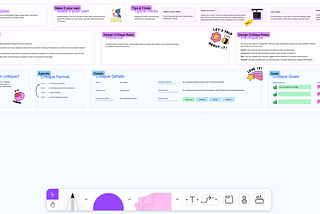 Design critique template in FigJam