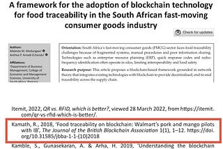 Walmart’s Blockchain Food Traceability Pilots Cited by University of South Africa