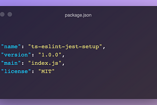 Setting up Typescript + EsLint + Jest Project
