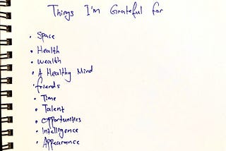Things I’m Grateful For