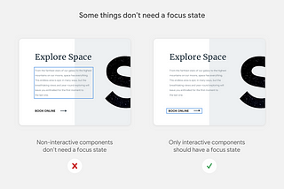 An example of what non-interactive component and interactive component.