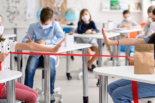 A socially-distanced classroom may be your child’s new normal.